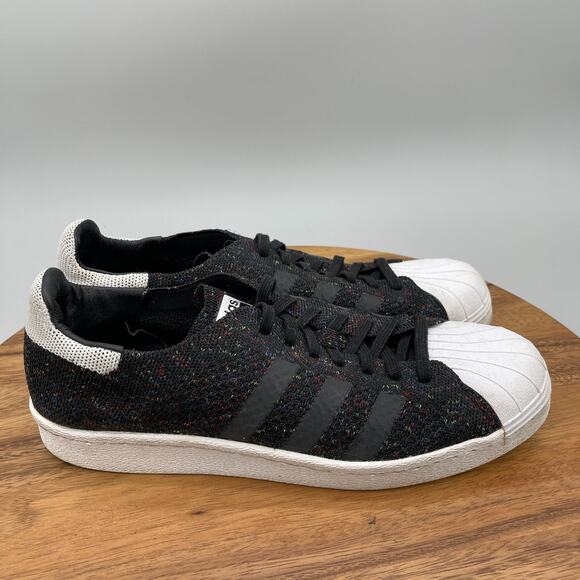 adidas Originals Superstar 80s Primeknit Shoes Mens Size 11 Core Black Casual